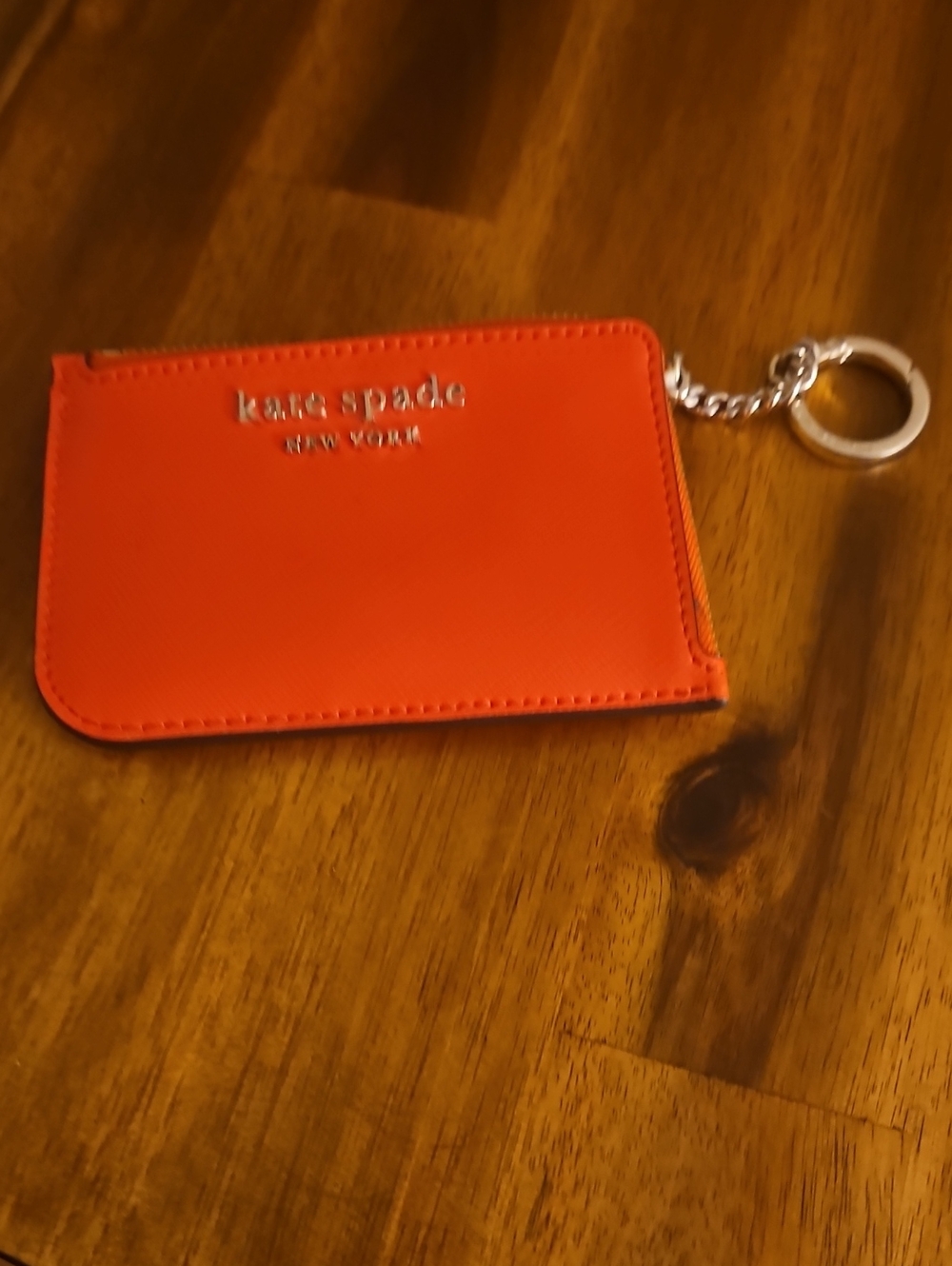 kate spade Orange Card Holder Key Ring